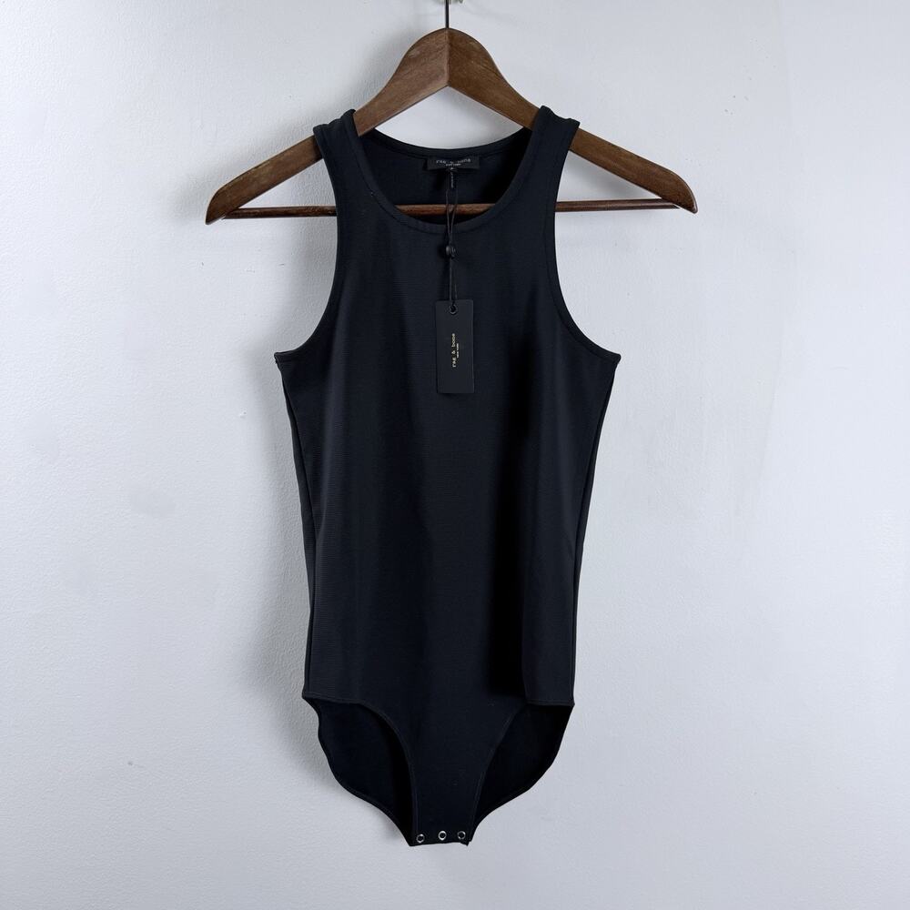 NWT Rag & Bone Black Bodysuit Women's Minimalist Size Small
